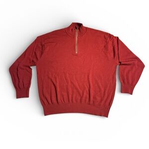 Orvis Men's Bold Red Zip-Up XXL Sweater